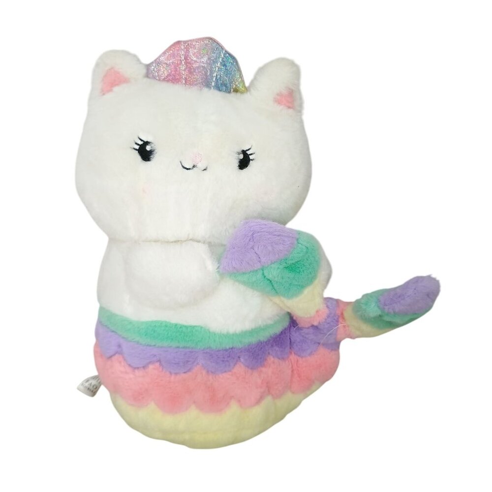 FAO Schwarz Glow Brights Meowmaid 11" Toy Plush Lights Sound Cat Uniforn 11 Inch